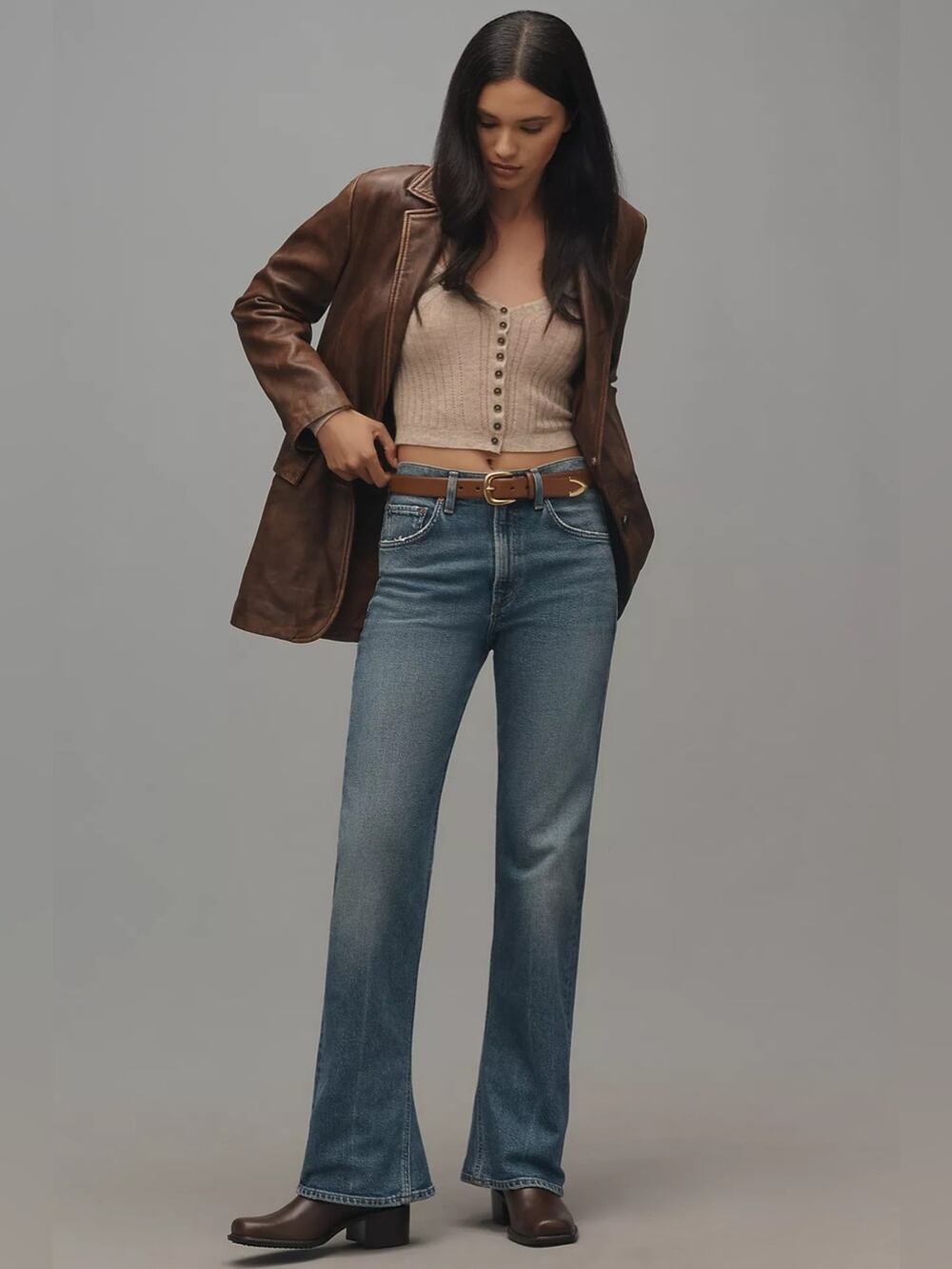 AGOLDE Mid-Rise Kick Boot Ankle Jeans